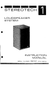 McIntosh Stereotech-1 - Service manual